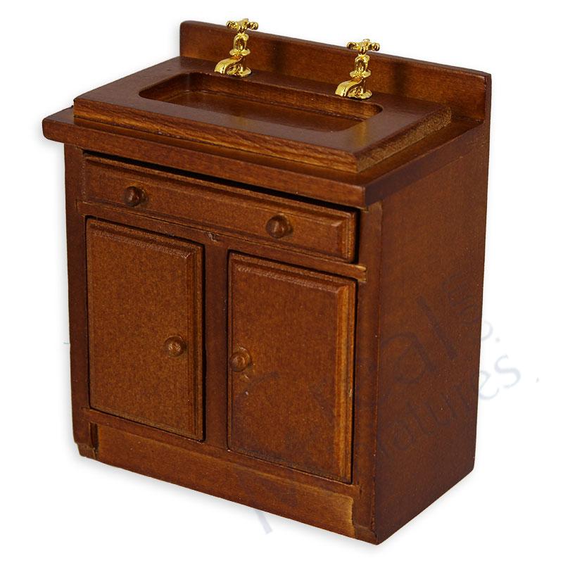 Kitchen element sink, walnut