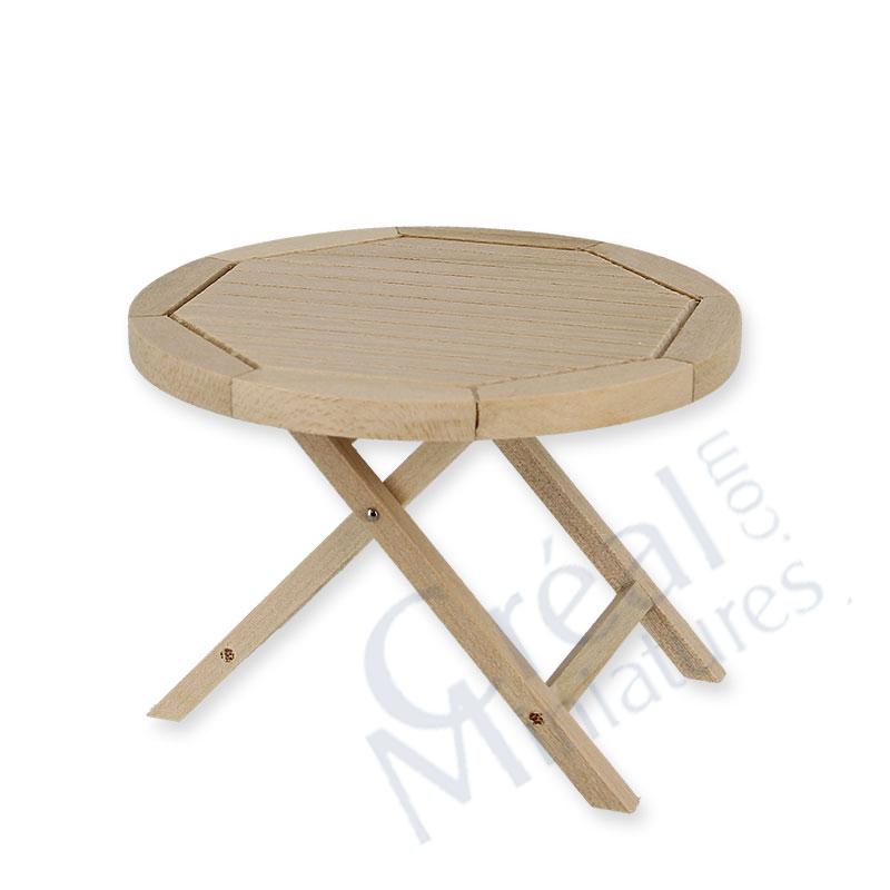Garden table bare wood