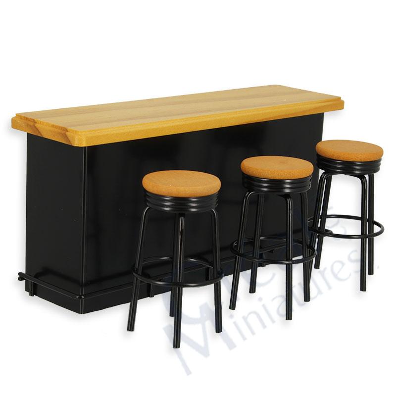 1950 s style counter - 3 stools
