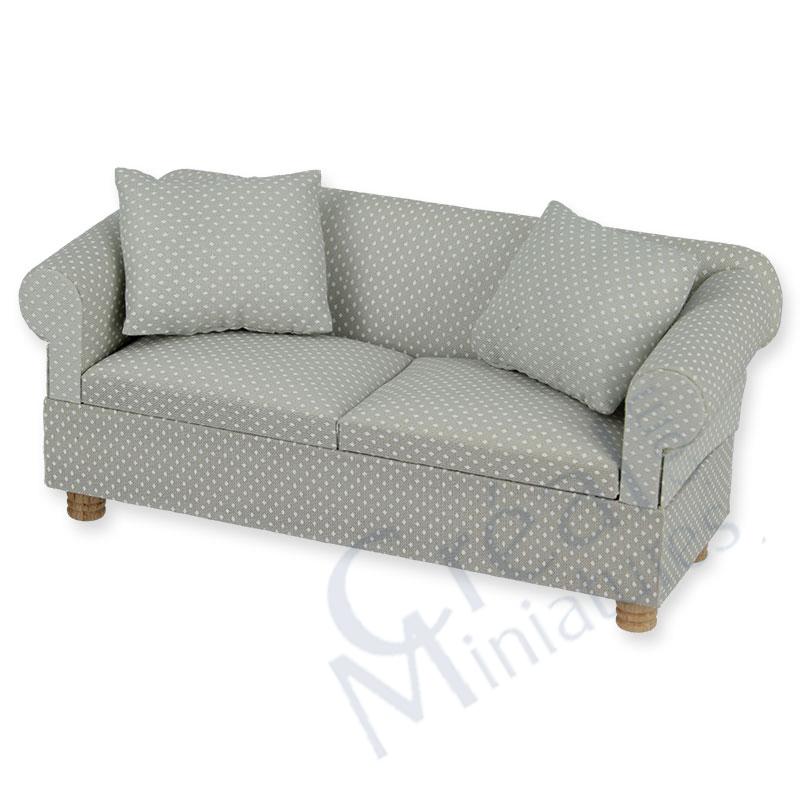 Sofa GREY with dots + 2 pillows