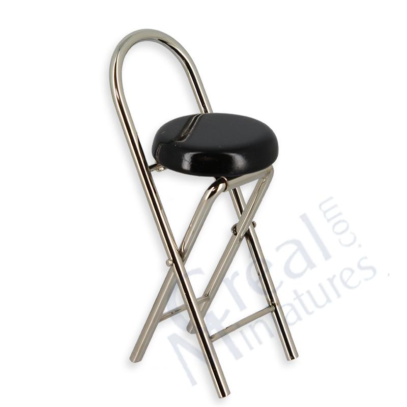 Barhocker faltbar schwarze Sitzfläche