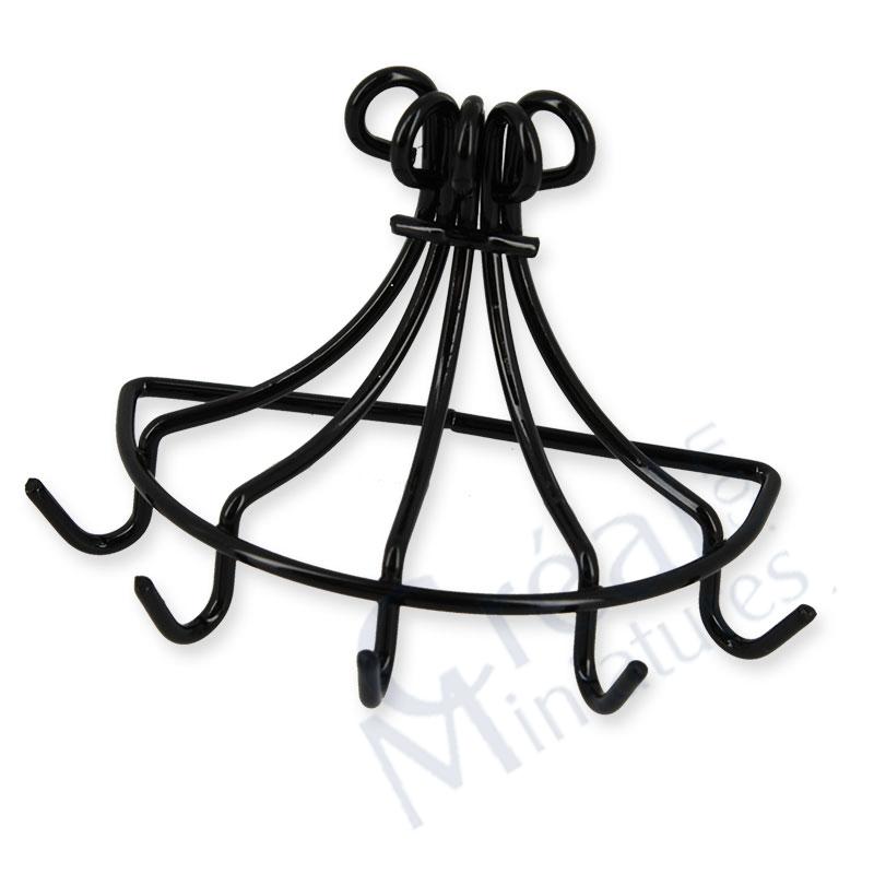 Wandhaken halbrund Metall schwarz