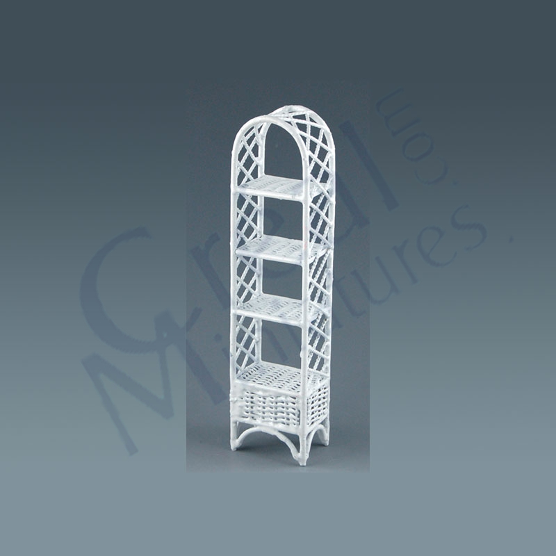 Schmales Metallregal weiss