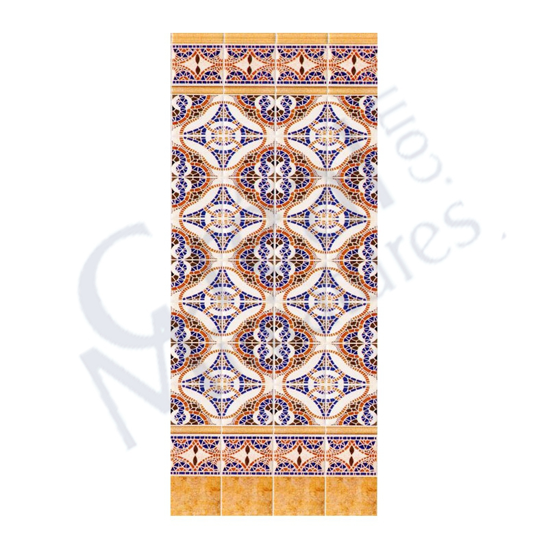 Carrelage mural mediterraneen orange