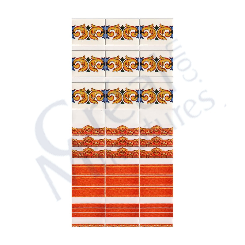 Friese fuer Wandfliese orange