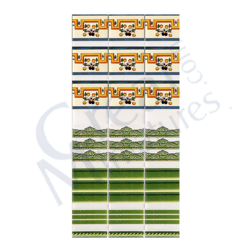 Frises pour carrelage mural vert
