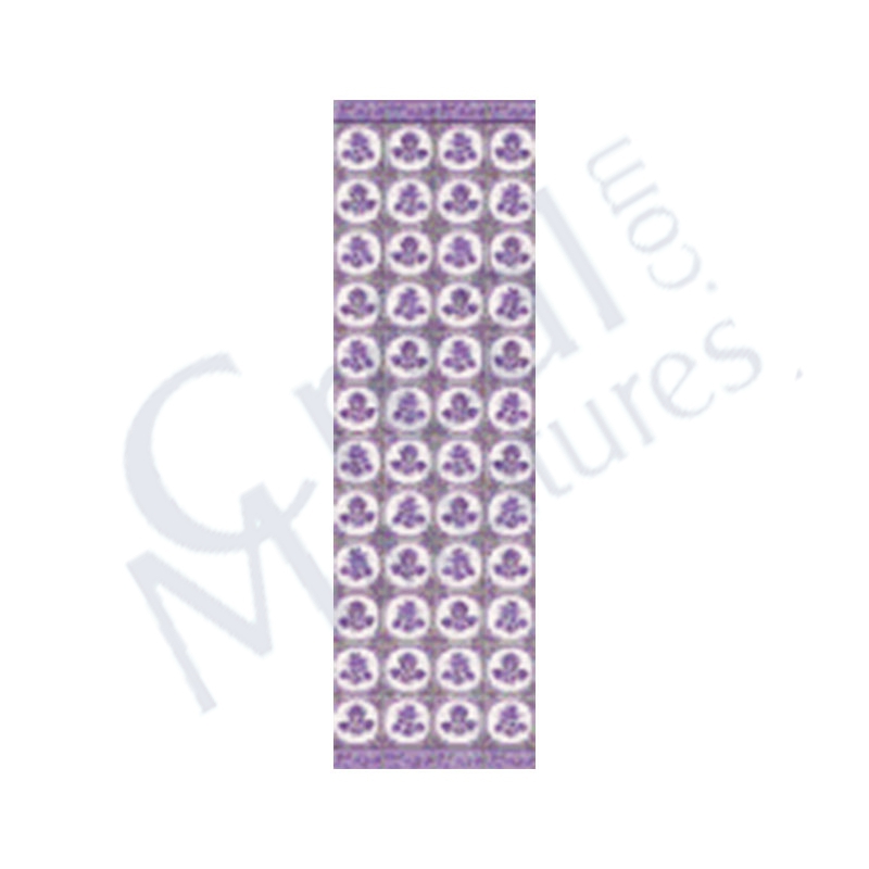 Carrelage mural fleurs et bords bleus