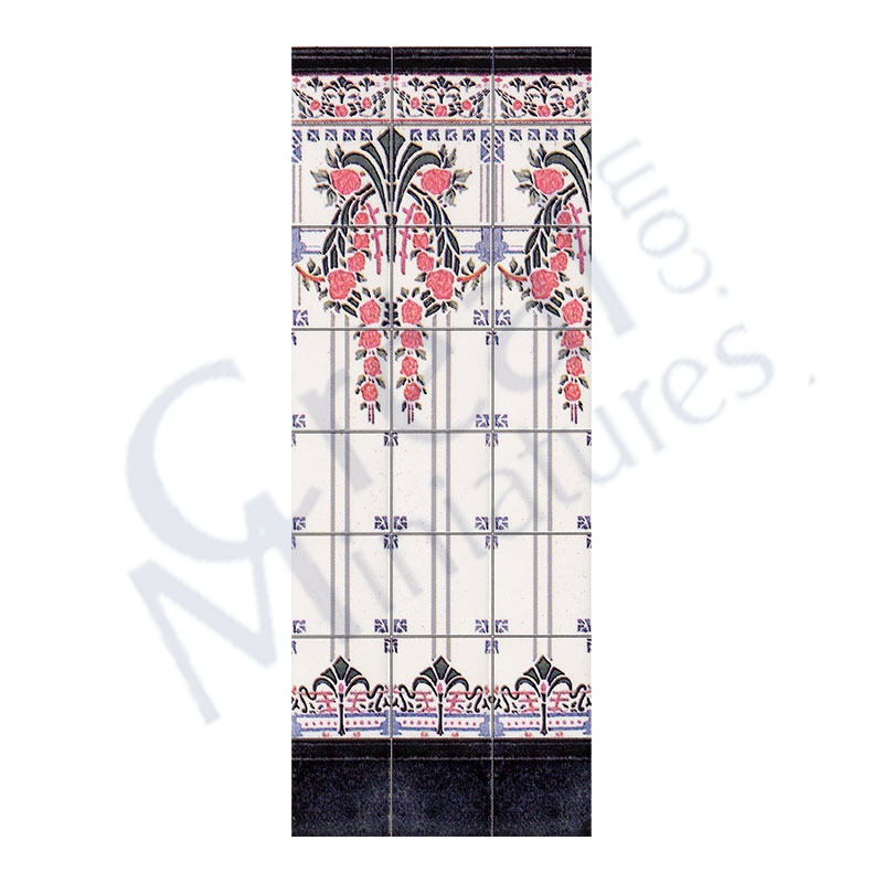 Carrelage mural blanc et gris fresque