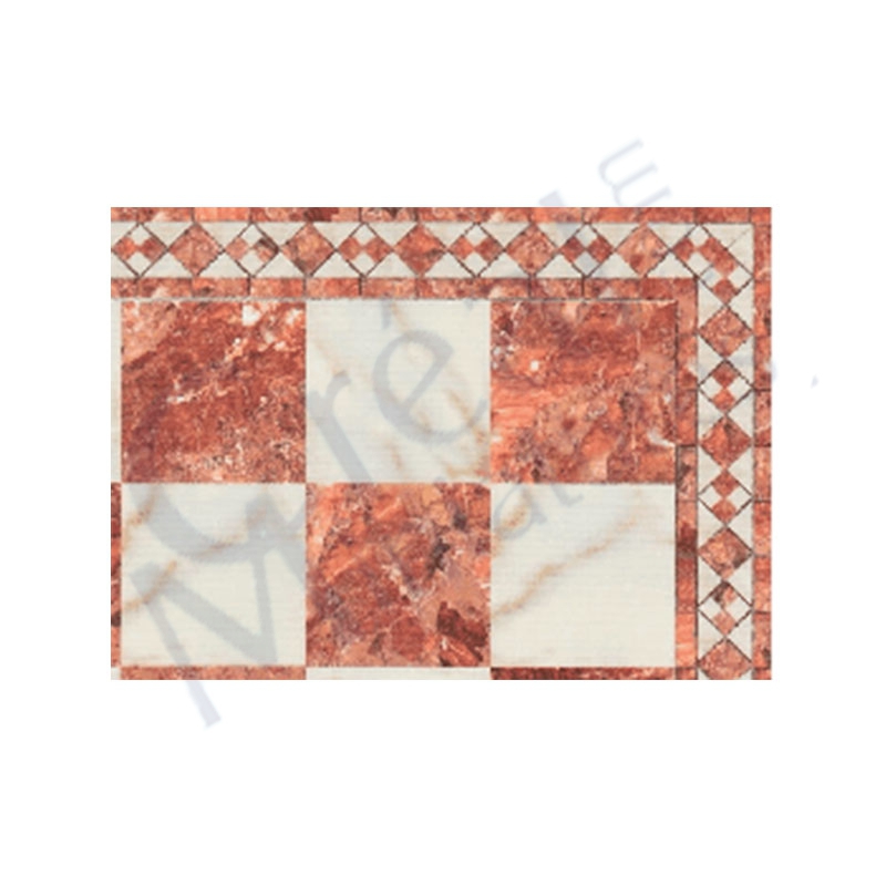 Red and white marble