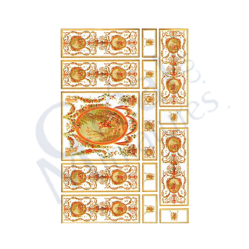 Decoration murale complete, fond blanc