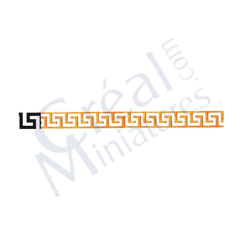 Frise 3D doree-blanc