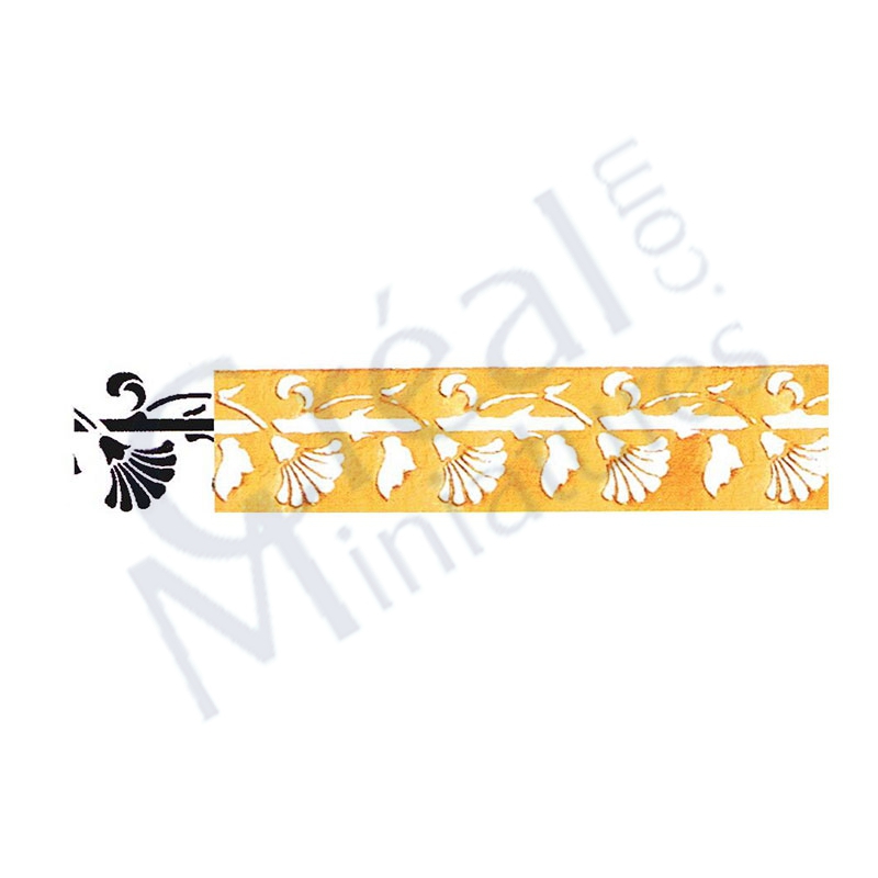 Frise 3D doree-blanc