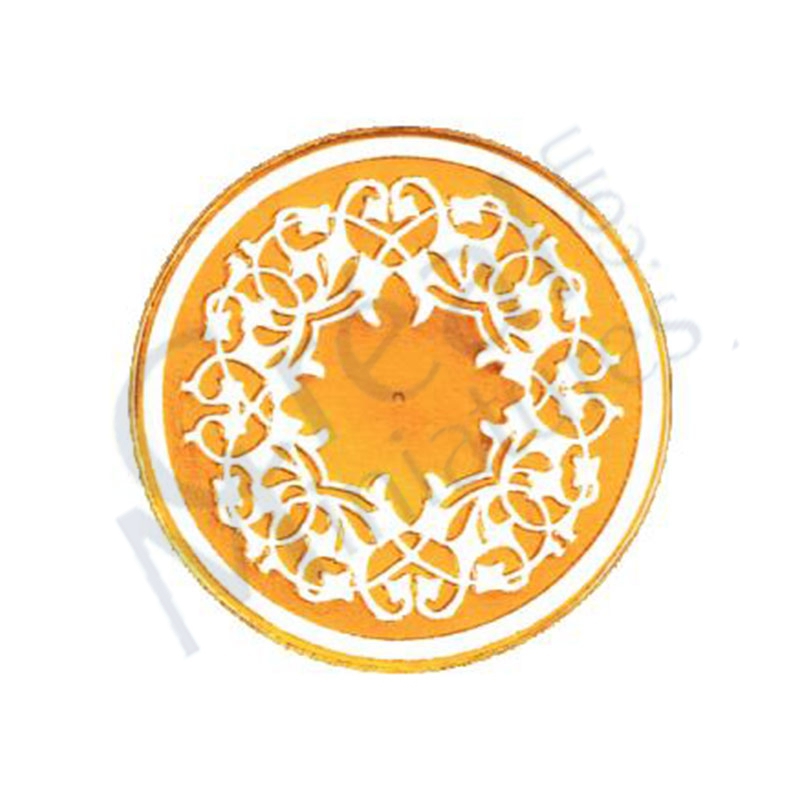 Ceiling rosette 3D white-gold