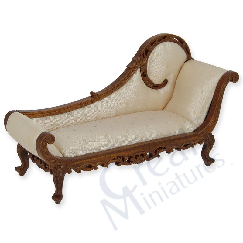 Chaiselongue Nussbaum-beige