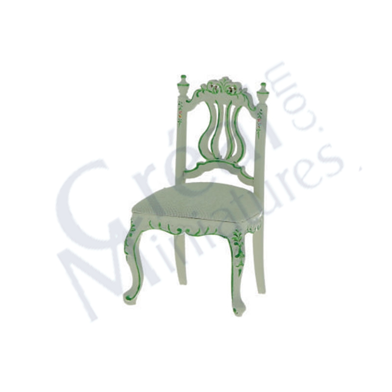 Chaise enfant Louis XV ivoire-fleurs