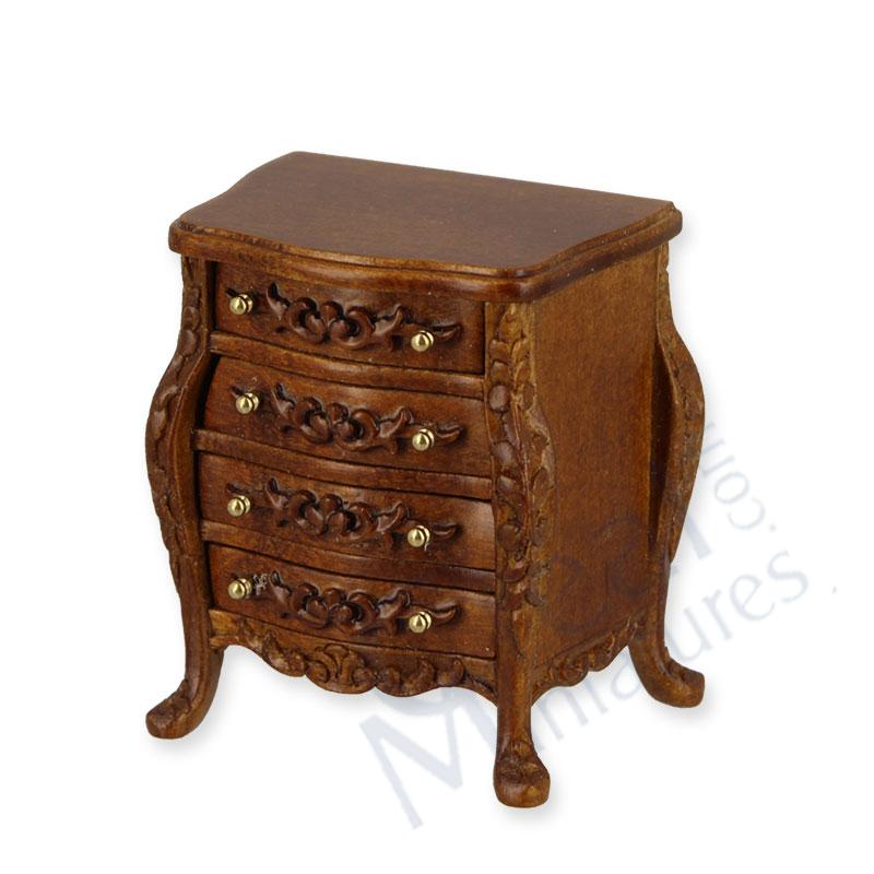 Table de nuit Louis XV noyer