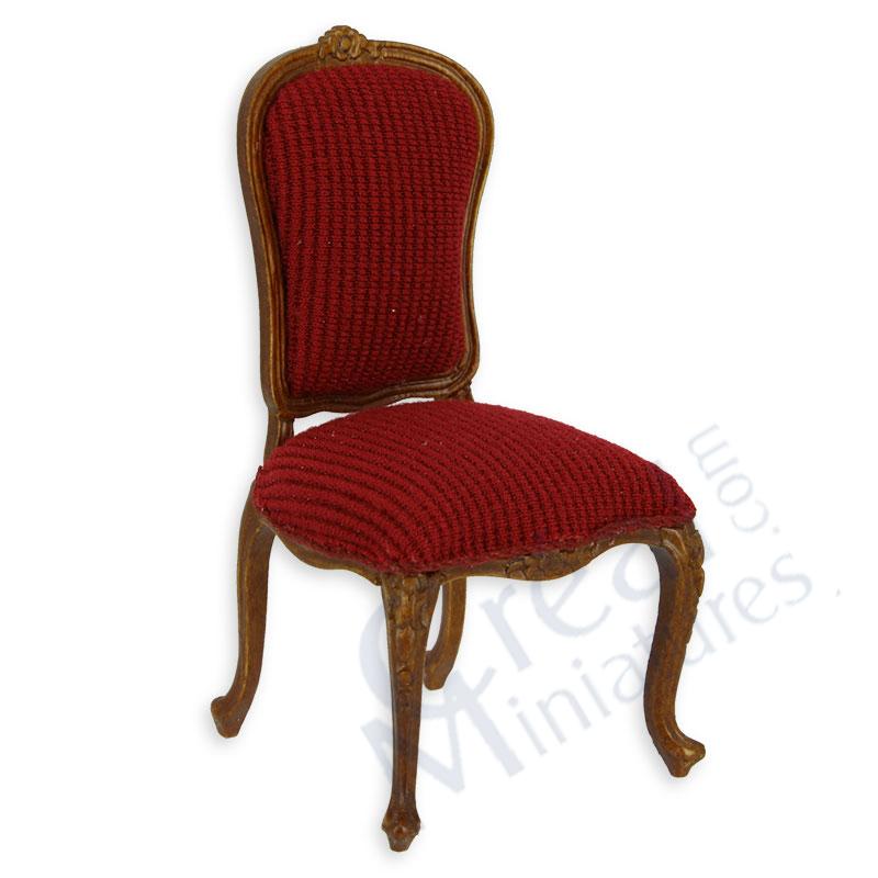 Chaise Louis XV noyer-rouge