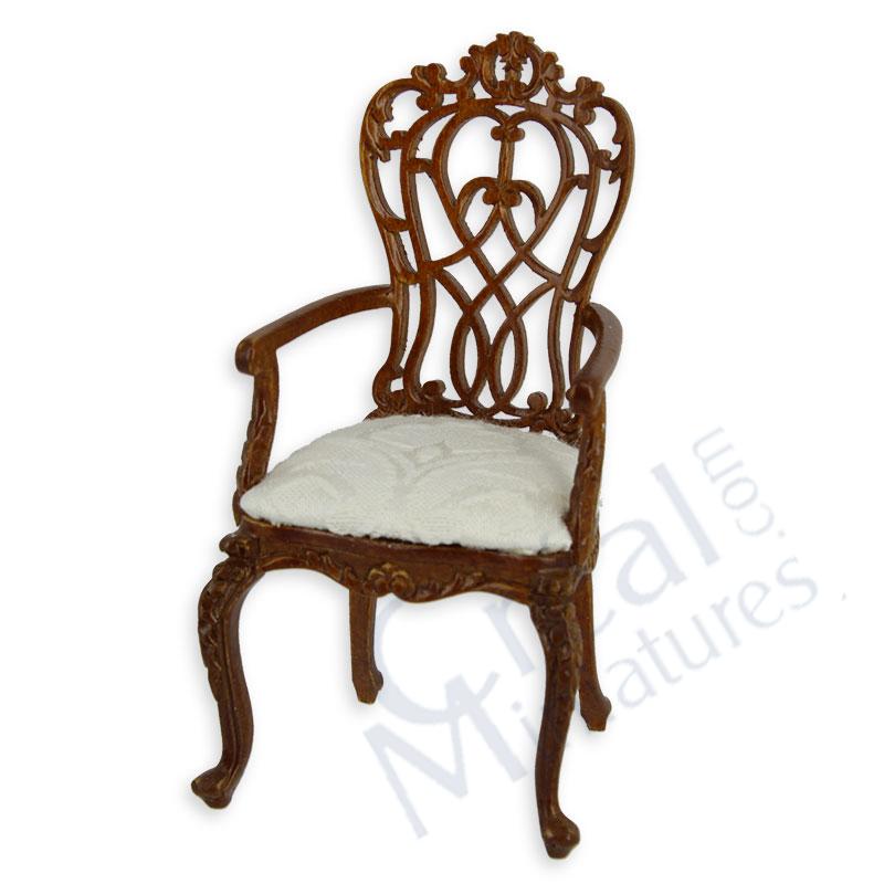Carved armchair 2nd Empire walnut