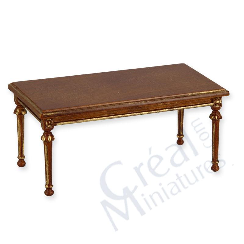 Tea table walnut-gold