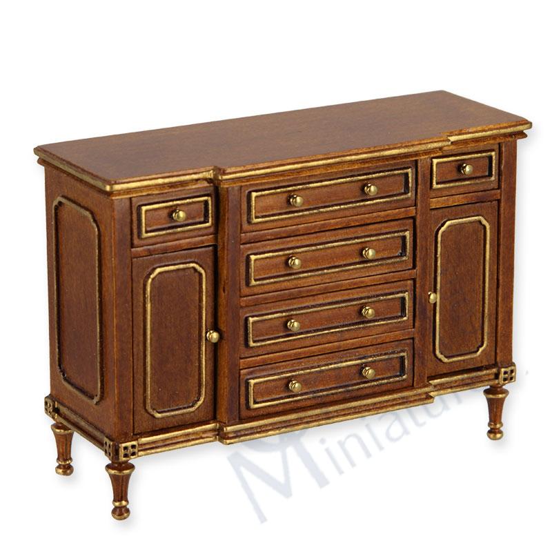 Dresser walnut-gold