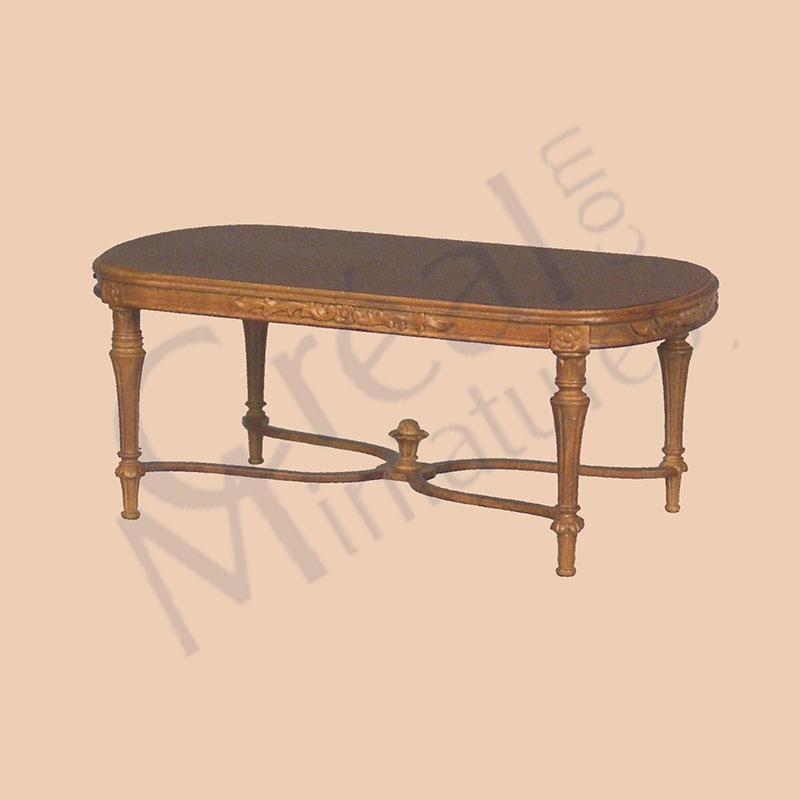 Esstisch oval Louis XVI  Nussbaum