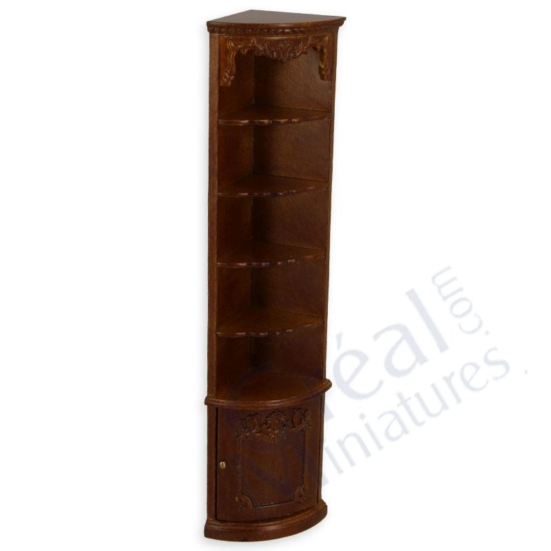 Corner shelves walnut