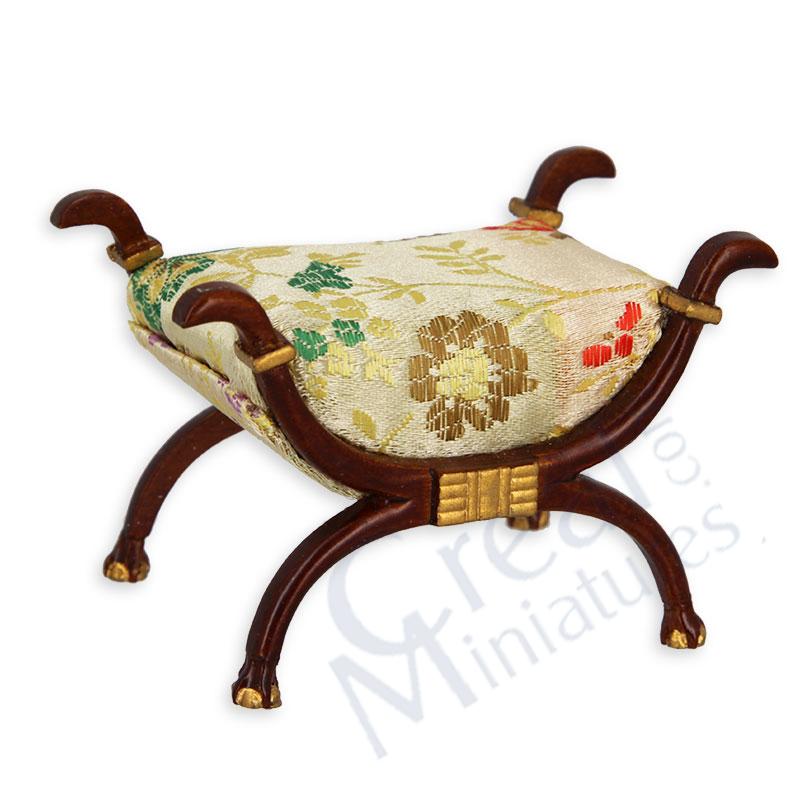 Seat Empire style walnut-gold