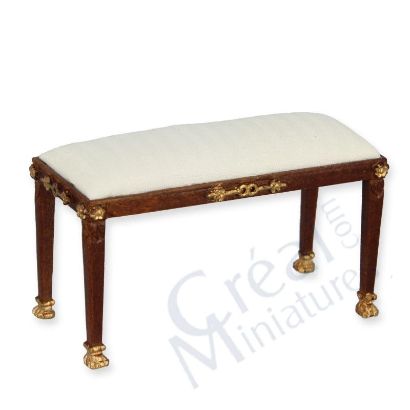 Sitzbank Empire Nussbaum Gold Stoffe Cre