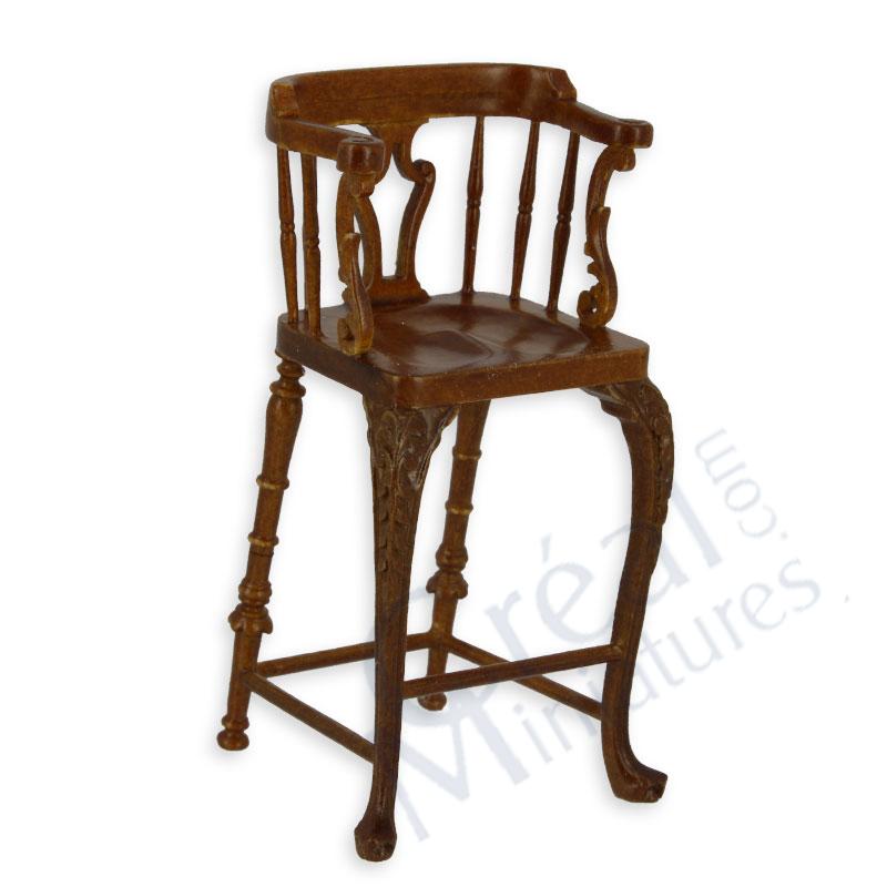 High chair walnut
