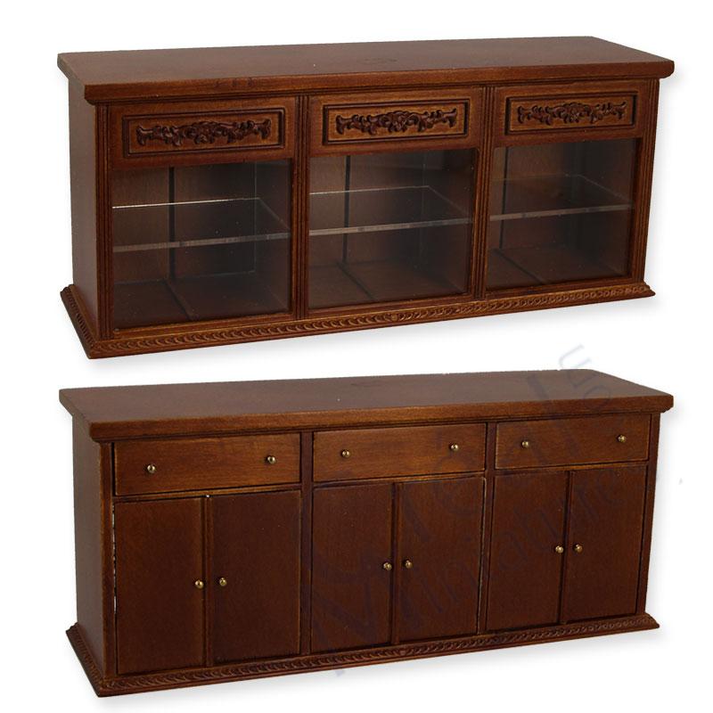 Pharmacy counter walnut