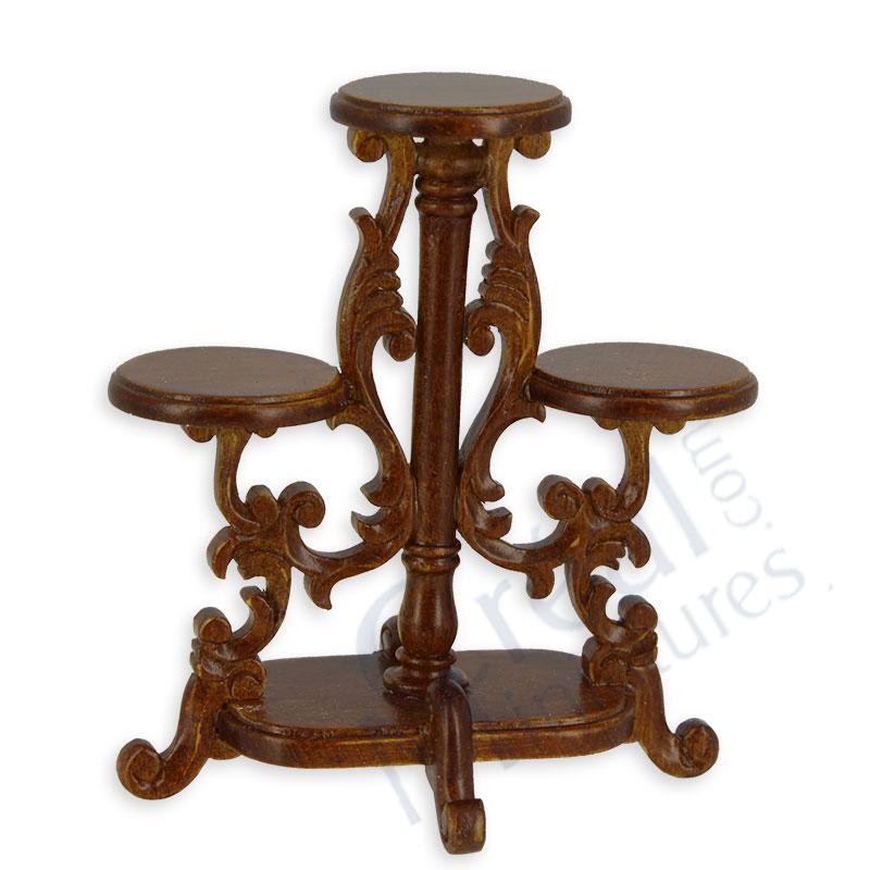 Flower stand 3x walnut