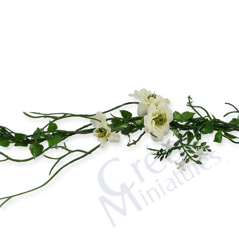 White flowers garland 90cm