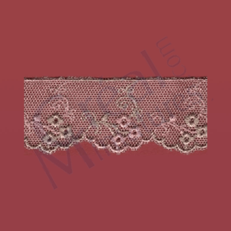 Embroidered tulle pink