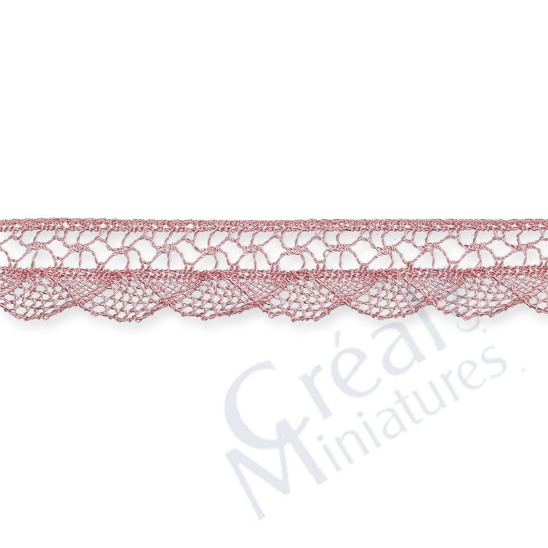 Pink lace curtain