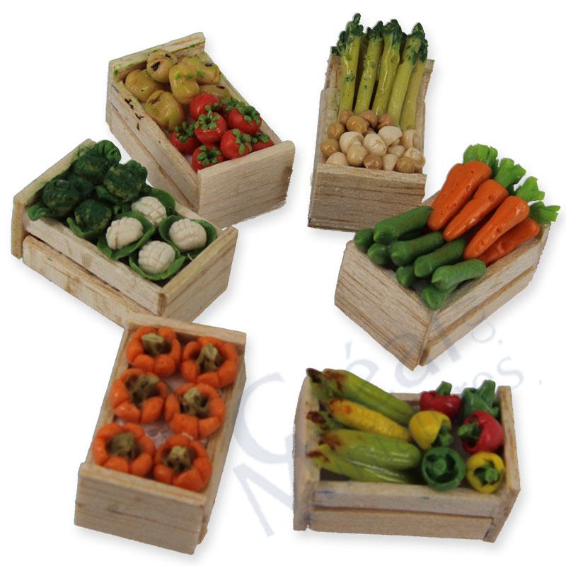 Vegetables wooden crate