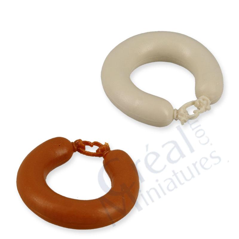 Cervelat assorted white or brown  19x5mm