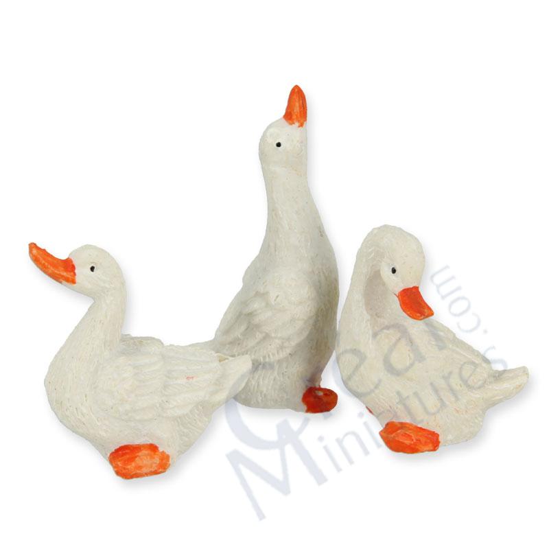 Oie blanche en résine(divers. positions) 1pc