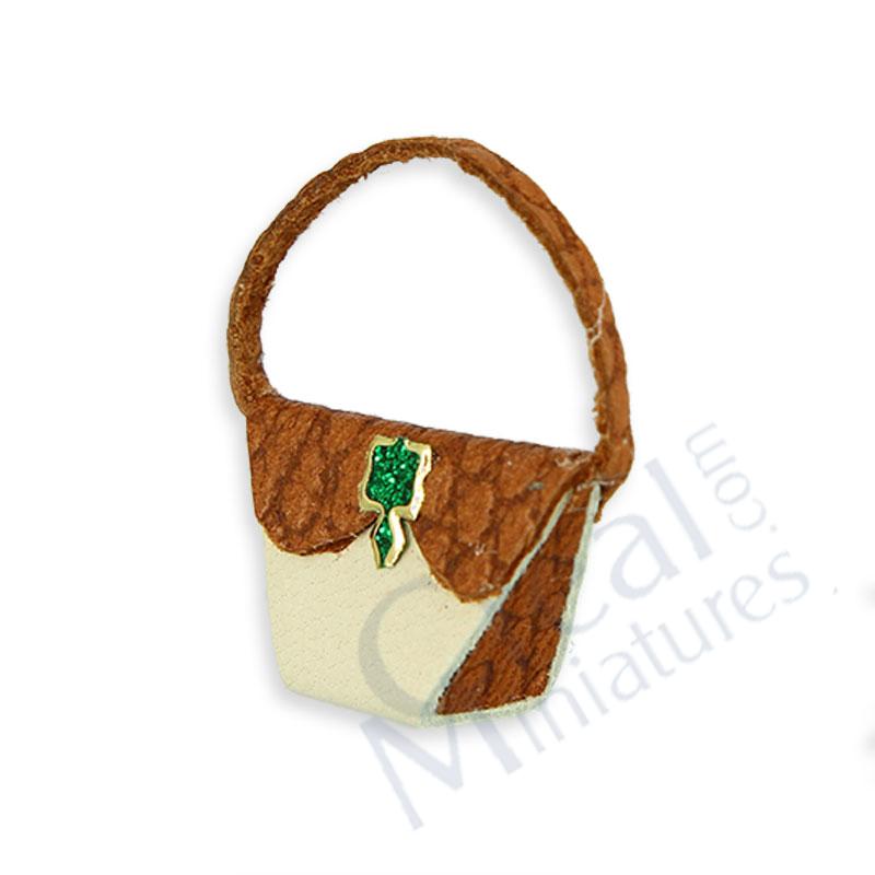 Sac à main marron et beige