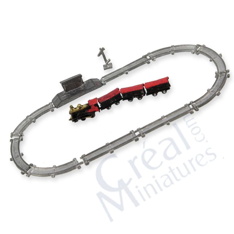 Locomotive and railway 16pcs