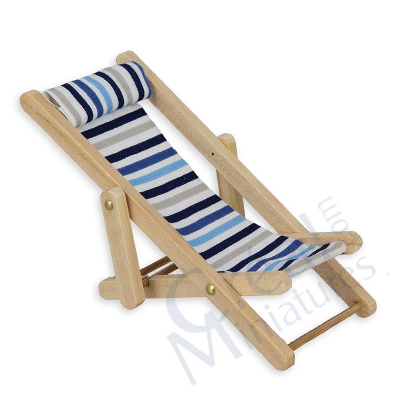 Deck chair blue stripe fabrik
