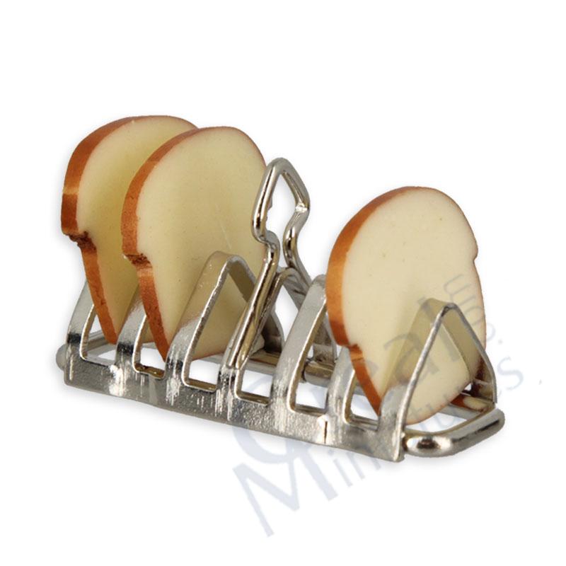 Silver rack w/3 toasts