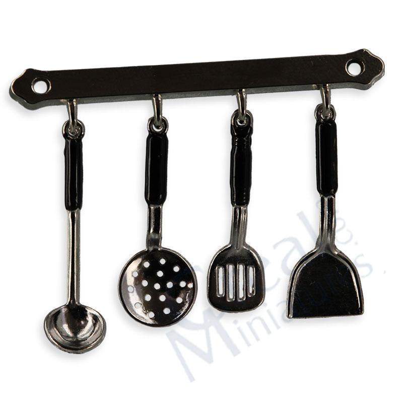 Chrome-plated kitchen accessory holder