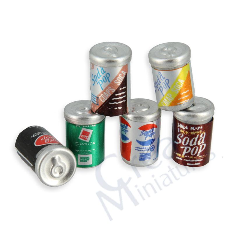 6 soft drink cans
