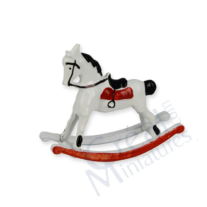 White riding horse