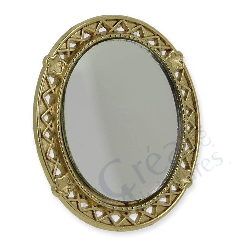 Oval mirror antic