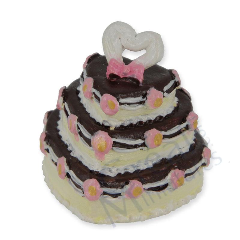 Gâteau de mariage coeur chocolat