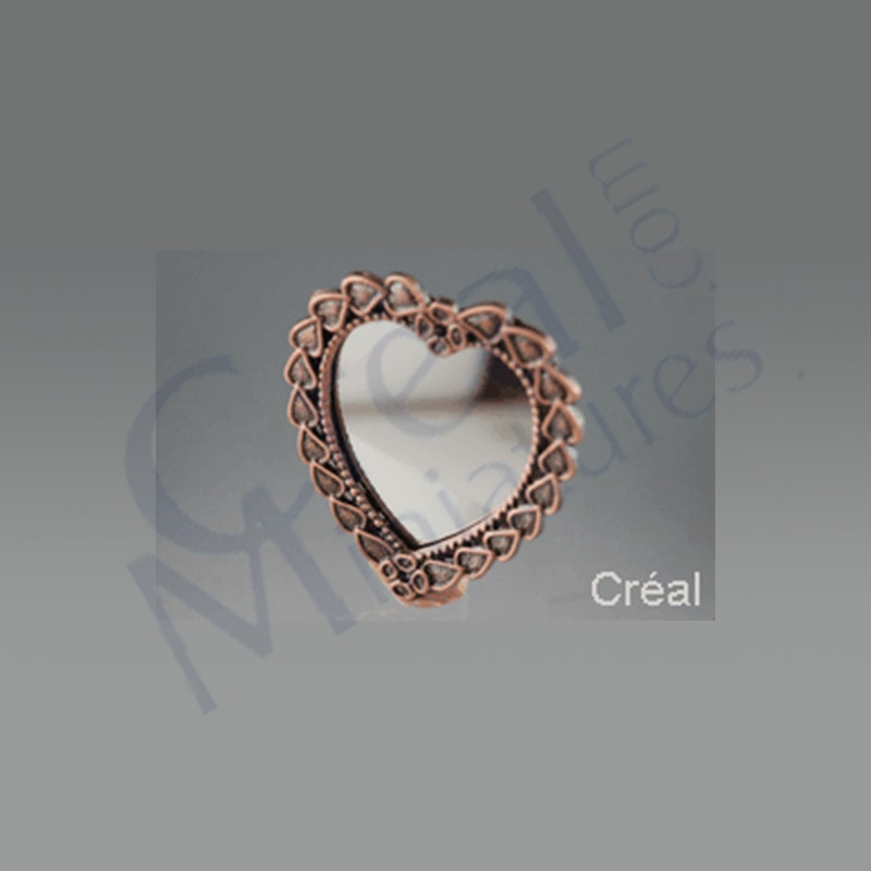 Miroir cuivre coeur