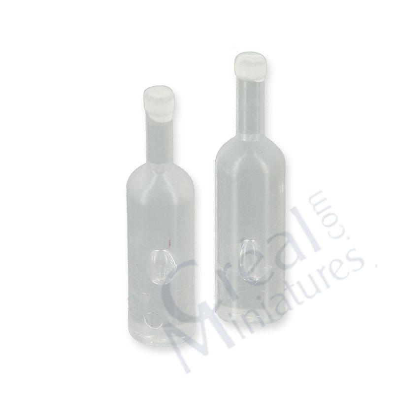 2 Flaschen transparent mit Stoepsel