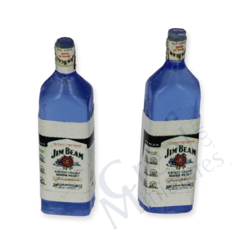 2 bouteilles Whisky carrées