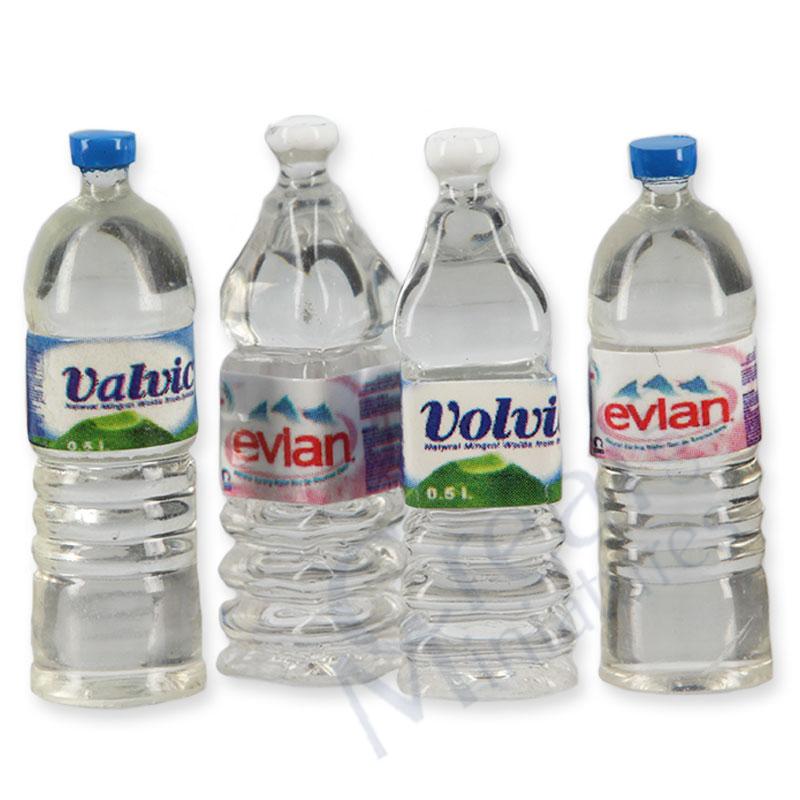 4 water bottles assorted